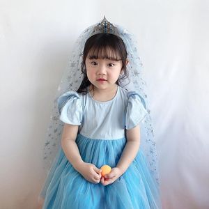 Saç Aksesuarları 2022 Paskalya Taç Mücevher Kız Küçük Prenses Kafa Bandı Çift Tül Gelin Peçe Çelenk Dantel Düğün Ziyafet