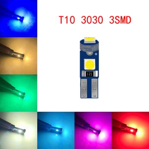 50 шт. / Лот Автомобиль Светодиодные лампы Super Bright T5 3030 3SMD 12V CANBUS Ошибка бесплатный инструмент Кластерная панель Света, вилка и воспроизведение