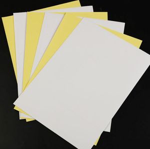 2021 Yeni Sayfalar A4 Lazer Mürekkep Püskürtmeli Yazıcı Fotokopi Craft Kağıt Beyaz Kendinden Yapışkanlı Etiket Etiket Mat Yüzey Kağıt Sac