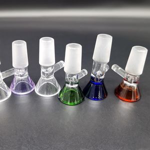 QBsomk Nargile Için Kalın Cam Kase 14mm 18mm Erkek Ortak Renk Huni Kaseler Sigara Parça Aracı Tütün Bong Yağ Dab Rig Yanan Su Borusu