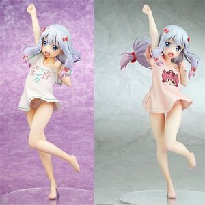 24 cm Anime Ques Q Eromanga Sensei Sagiri Izumi Bitiş Mode Meruru T-Shirt Ver. PVC Action Figure Oyuncak Sagiri Izumi Seksi Şekil X0526