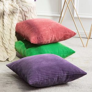 Различные подушки для чистого цвета вельветовая наволочка современная простая кукурузная полоса