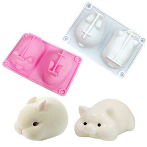 3D DIY кролика и свинья силиконовые формы для выпечки инструменты помадные формы для украшения семьи