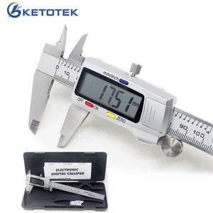 Metal Caliper 150mm 6 inch LCD Digital Electronic Vernier Gauge Stainless Steel Micrometer Measuring Tool 210810