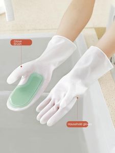 Tek kullanımlık eldivenler Bulaşık Mutfak Evi Yıkama Bulaşıkları Ev İşleri Su geçirmez ve Dayanıklı Kauçuk Temizleme İnce Sopa El