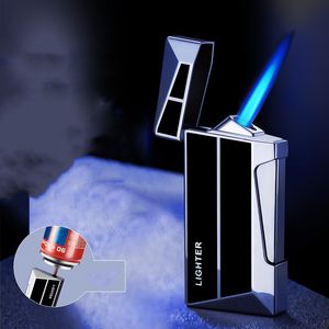 Yeni Rüzgar Geçirmez Gaz Torch Çakmak Jet Metal Kompakt Bütan Şişme Sigara Puro Çakmak Hediye Sigara Aksesuarları Erkekler için Gadget'lar