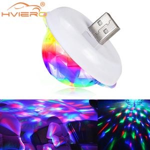 LED Sihirli DJ Gece Lambası USB Disko Sahne Aydınlatma Etkisi Mikro Kristal Top Ses Parti Işıkları