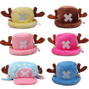 Japon Anime Kawaii Tek Parça Peluş Oyuncaklar Cosplay Tony Chopper Peluş Pamuk Şapka Sıcak Kış Şapka Karikatür Kap Çocuk Hediye G0913