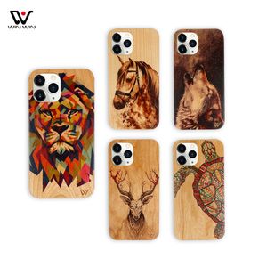 Hotsale Защитные чехлы Совместимые для iPhone XS MAX 6,5 дюйма Real Natural Soft TPU Деревянный пользовательский логотип Узор задней крышки