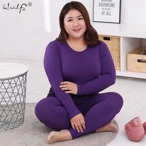 Artı Boyutu M-5XL Sıcak Termal İç Giyim Sonbahar Seksi Bayanlar Intimates Uzun Johns Kadınlar Şekilli Setleri Kadın Termal Şekillendirme Giysileri 211108