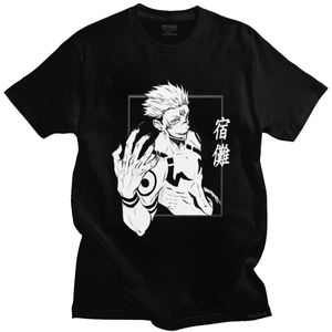 Kawaii serin anime jujutsu kaisen t gömlek erkekler kısa kollu manga grafik tişört pamuk t-shirt ryomen sukuna tee giyim tops Y0408