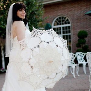Crochet Cotton lace parasols embroidery Antique umbrella for wedding bride & bridesmaid photo props 12pcs lot fast shipping wholesales