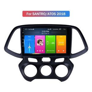 Çift 2Din 2 + 32g Octa Çekirdekli Android 10 Araba DVD Oynatıcı Hyundai Santro / ATOS 2018-2021 Radyo Wifi Multimedya Ile