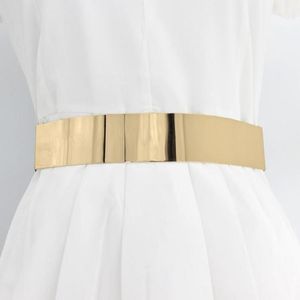 Ремни женские эластичные металлические ремень для платьев мода стрейч широкий пояс 2021 дизайнерский прыжок костюм женский высокий талию корсет Cummerbund