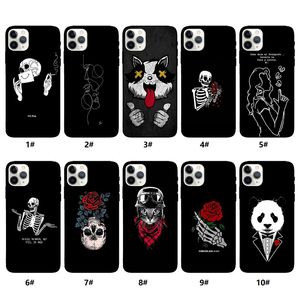 Gelgit Marka Bones Kafatası Karikatür Silikon Kılıfları Için iPhone 6 7 8 Artı 11 12 Pro Max Samsung S20 S21 Ultra Not 20 Darbeye Yumuşak TPU UV Baskı Tasarım Kılıfı Kapak