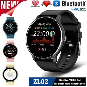 SmartWatches 2021 luxury quality Smart Watch Men ZL02 Full Touch Women Smartwatch Sports Pedometer Real-time Weather IP67 Bluetooth For IOS Android