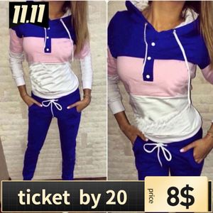 Два куска набор для женщин с длинным рукавом розовый наряд повседневная трексуита пуловер пробежал костюм домашнего клуба комплекты дешевые сексуальные зимние одежды Y0625