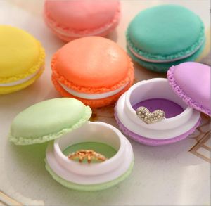 Şeker Renk Macaroon Mücevher Kutusu Kılıf Paketi Küpe Yüzük Kolye Kolye Mini Kozmetik Takı Ambalaj Kılıfları