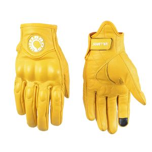 Hochwertige Willbros Lederhandschuhe Motocross Motorrad ATV Fahrrad Reiten Gelbe Handschuhe Herren H1022