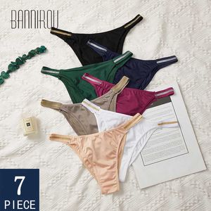 Bannirou 7 Adet Sexy Lingerie Bikini Iç Çamaşırı Kadın Bayan Için Seamless Bayan Külot Kadın Toptan Bırak 210720