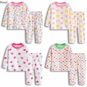 Мода Baby Girls Pajamas Одежда костюм хлопок мягкое высокое качество Детя спать красочные Bebe Roupas Newborn Sleep Set Pijama 210413