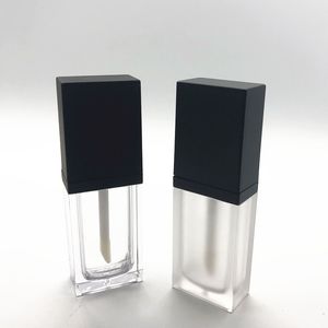 8 ml Yüksek Kalite Kare Boş Lipgloss Tüp Şeffaf Dudaklar Balm Şişeleri Fırça Konteyner DIY Mini Doldurulabilir Şişe Dudak Parlatıcısı Tüp