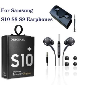 OEM Kalite Kulak İçi Kulaklıklar 3.5mm Stereo Kulaklık Kulakiçi Kulaklık, Samsung S10 s9 S10E s8 için uzaktan kumanda Mic ile kutu paketi