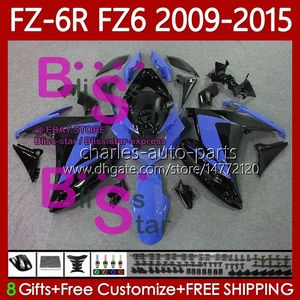 YAMAHA FZ 6N 6N 6 FZ600 FZ6R için OEM FZ600 FZ6R Siyah Blue 2009 2010 2011 2012 2013 2014 2015 Vücut 103no.105 FZ-6N 09 10 11 12 13 14 15 FZ6N 09-15 Karoseri Kiti