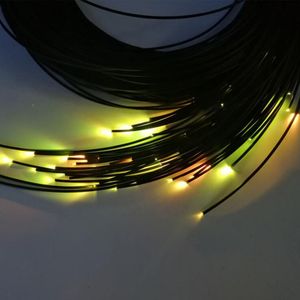 1m Diameter 2mm Black PVC PMMA Plastic Optical Fiber Light Cable End Emitting Lighting No UV and Infrared