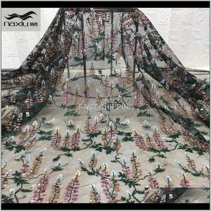 Одежда одежды африканская ткань высококачественные блески материалов французский нигерийский сетчатый кружевные ткани для свадебных платье