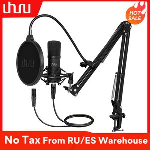 Uhuru XLR Kondenser Mikrofon Profesyonel Stüdyo Kardioid Mikrofon Kiti Podcast Akış MIC Yayın Youtube Kayıt