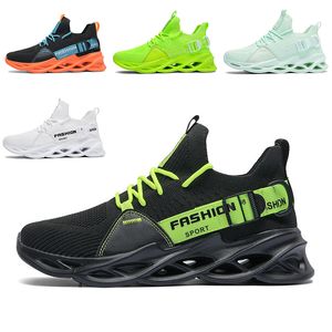 Yeni Marka Olmayan Erkek Kadın Koşu Ayakkabıları Bıçak Nefes Ayakkabı Siyah Beyaz Göl Yeşil Volt Turuncu Sarı Erkek Eğitmenler Açık Spor Sneakers 39-46