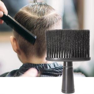 Saç Fırçalar Profesyonel Yumuşak Siyah Boyun Yüz Duster Kuaför Temiz Saç Fırçası Sakal Fırça Salonu Kesme Kuaförlük Styling Aracı