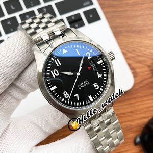 42mm Küçük Prens Pilot Mark XVII IW326504 Erkek İzle IW327011 Otomatik Saatler Siyah Kadran Büyük Tarihi Paslanmaz Çelik Bilezik Hello_Watch 5 Stil