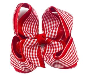 16pcs gingham saç yayları çift katmanlı kontrol edilen saç klasik kız okul saç çarkları jojo swia