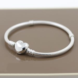 Высочайшее качество 100% браслеты из стерлингового серебра 925 пробы для женщин DIY ювелирные изделия Fit Pandora Charms Beads Snake Chain Bracelet Lady Gift With Original Box