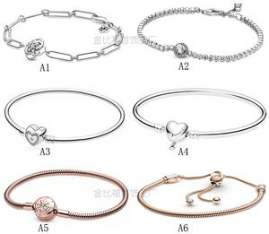 Tasarımcı Takı 925 Gümüş Bilezik Charm Boncuk Fit Pandora Gül Petal Link Bilezik Kalp Şeklinde Anne Slayt Bilezikler Boncuk Avrupa Tarzı Charms Boncuklu Murano