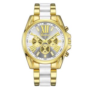 Armbanduhren Klassische Herrenuhr GENF Reloj Hombre Mode Quarz Gold Zegarek Meski Multi-Zifferblatt Uhren Leuchtende Montre Homme