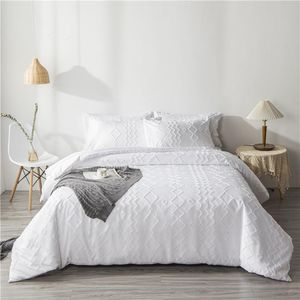 Bedding Sets Boenjoy White Cover Duvet King Size Setter Comforter com travesseiro para linho de linho de casal de casal Euro