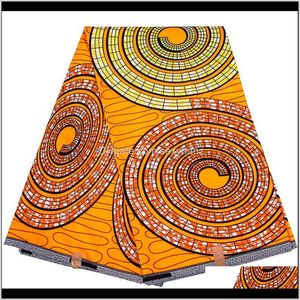 Одежда одежда доставка доставки 2021 Национальный стиль полиэфирные принты Ankara Binta Real Wax High Quali Ty 6 ярдов Африканская ткань для вечеринки XBVN