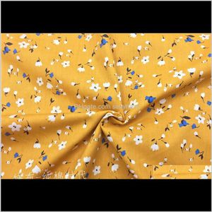 Giyim Giyim Damla Teslimatı 2021 50cm Genişlik Baskı Taze Çiçek Teslim Pamuk Kumaş DIY Çocuk Kumaş giymek Yatak Yorgan Dekorati