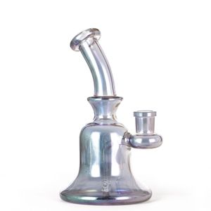 5-7 inç Kaplama Altın Renk Tasarım Mini Boyutu Cam Nargile Bong Su Boruları Dab Rig ile 14mm Ortak Kuvars Banger