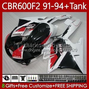 Vücut + Tank Honda CBR600 CBR 600 F2 FS CC 600F2 91 92 93 94 Karosericilik 63no.74 CBR600F2 CBR600FS 600CC Kırmızı Siyah Beyaz 1991 1992 1993 1994 600fs CBR600-F2 91-94 Perazik Takımları