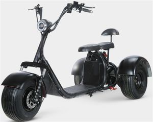 3-колесный двухместный мощный моторный моторный моторный скутер поддерживает вперед / назад, электронная анти-кража подходит для пожилых людей и других людей