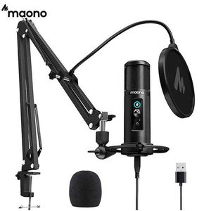 Maono PM422 USB Mikrofon Sıfır Gecikme İzleme 192KHz / 24bit Profesyonel Kardiyoid Kondenser Mic ile Dokunmatik Mute Düğmesi