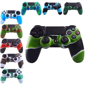 Для PS4 Gamepad Силиконовая крышка Резина Камуфляж Чехол Защитный чехол для PlayStation 4 Контроллер Расположенный джойстик