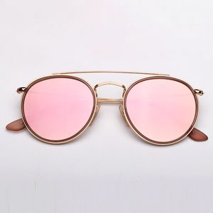 Moda Tasarımcısı Güneş Gözlüğü Klasik Çift Köprü Erkek Sunglass Pumk Güneş Gözlükleri UV Koruma Lensleri Vintage Gözlük Ile En Kaliteli Deri Kılıf