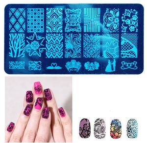 Stainless Templates on nails for nail art creative painting design mold set manicure accessories and tools kits NAP005