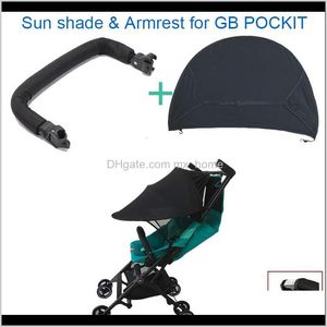 Carrinhos carrinhos carrinhos de beb￪ garotos de maternidade entrega 2021 11 acess￳rios de carrinho de carrinho ARM ARM GB POCKIT PLUS Handrail Sun Shade Hook Goodbaby Po