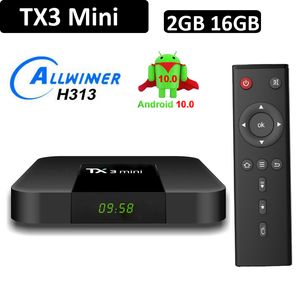 Android 10 OTT TV BOX TX3 MINI ALLWINNER H313 Quad Core 1G 8G 2 ГБ 16 ГБ 4K Смарт потоковое медиаплеер